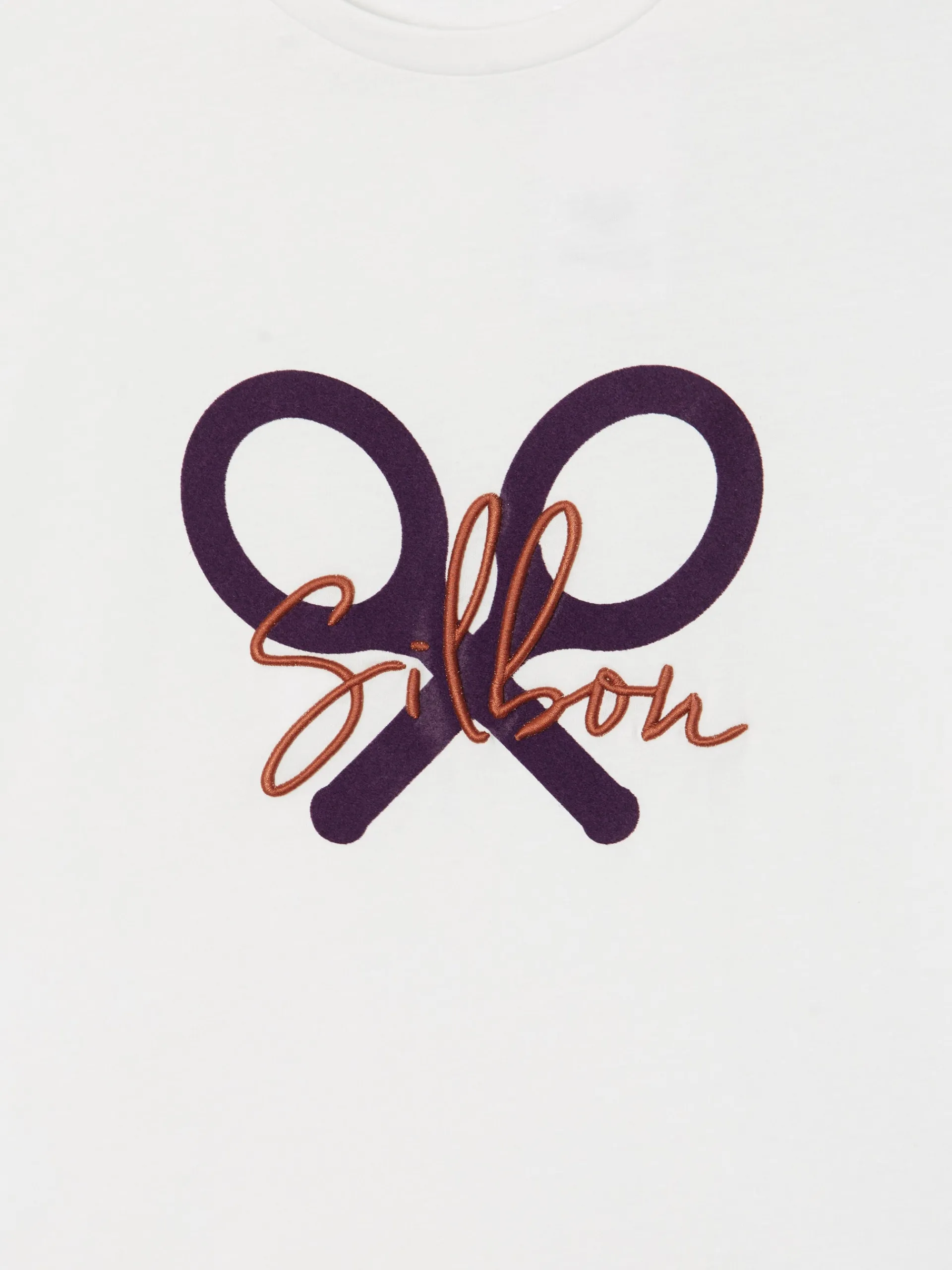 Silbon Camisetas, Polos Y Tops-Camiseta woman clasica Crudo