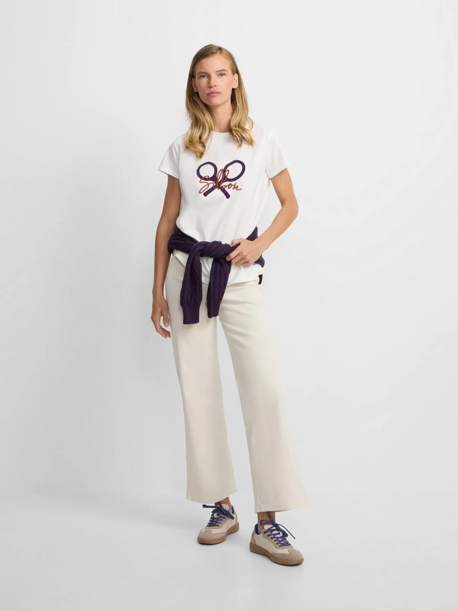 Silbon Camisetas, Polos Y Tops-Camiseta woman clasica Crudo