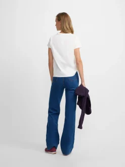 Silbon Camisetas, Polos Y Tops-Camiseta woman letras Blanca