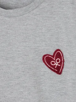 Silbon Camisetas, Polos Y Tops-Camiseta woman love Gris