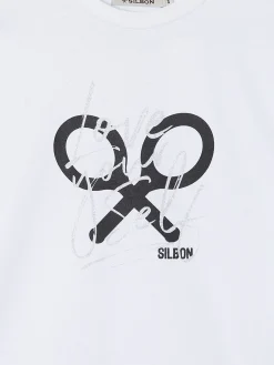 Silbon Camisetas, Polos Y Tops-Camiseta woman manga roll out blanca Blanco