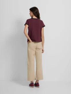 Silbon Camisetas, Polos Y Tops-Camiseta woman varsity Burdeos