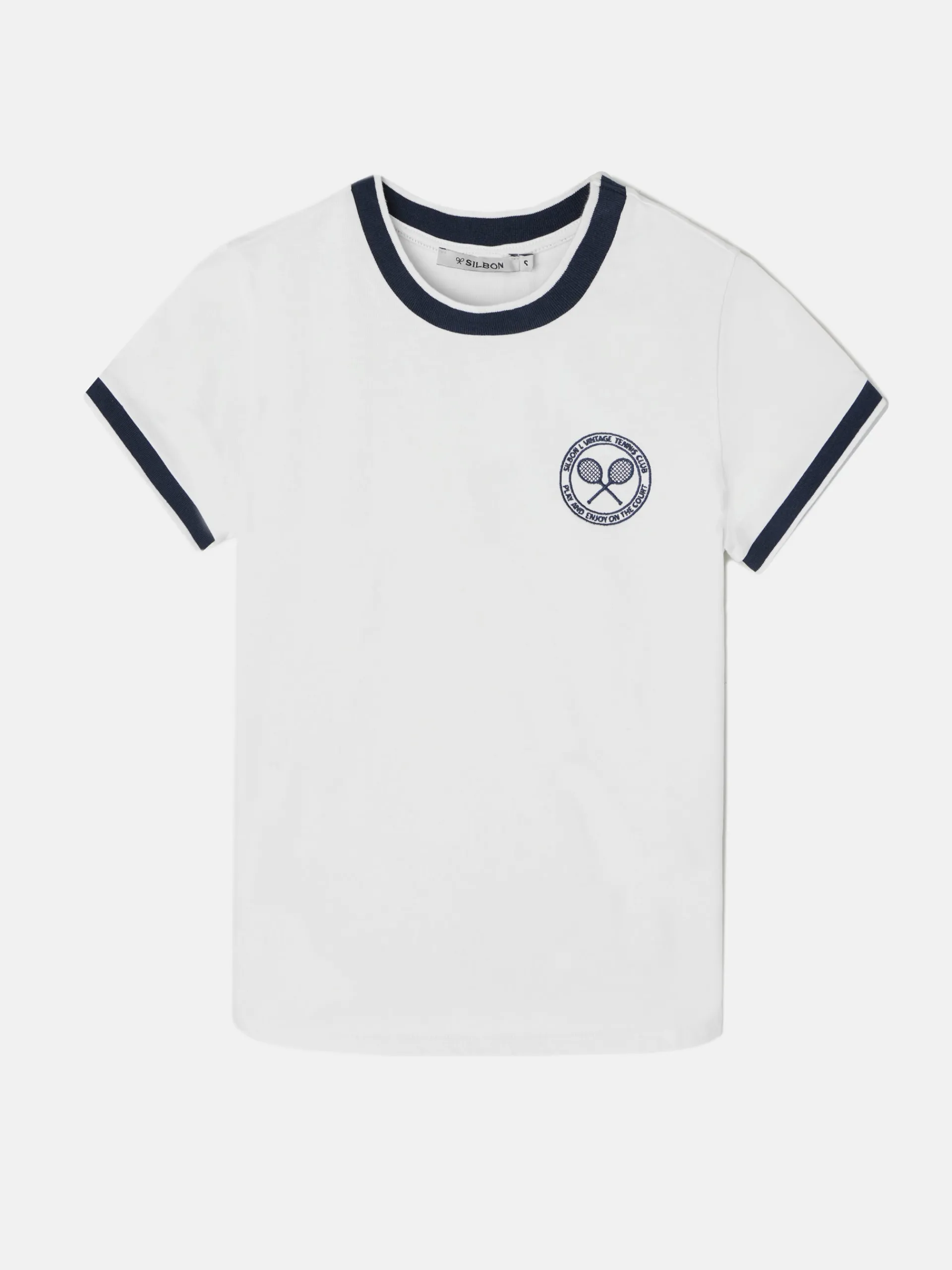 Silbon Camisetas, Polos Y Tops-Camiseta woman varsity blanca Blanco