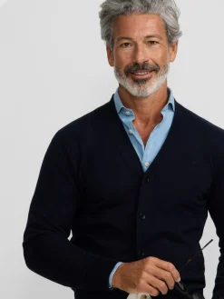 Silbon Smart Casual·Jerséis Y Cárdigan-Cardigan classic azul marino Azul&nbsp;marino