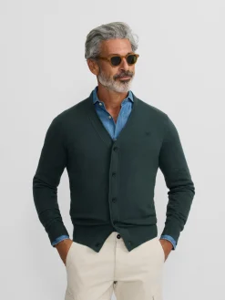 Silbon Smart Casual·Jerséis Y Cárdigan-Cardigan classic verde oscuro Verde&nbsp;oscuro