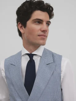 Silbon Formal Y Etiqueta·Chalecos-Chaleco chaque clasico pata de gallo Azul