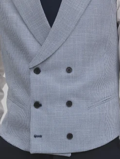 Silbon Formal Y Etiqueta·Chalecos-Chaleco chaque clasico pata de gallo Azul