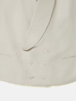 Silbon Formal Y Etiqueta·Chalecos-Chaleco chaque cuello redondo perla Gris