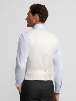 Silbon Formal Y Etiqueta·Chalecos-Chaleco chaque cuello redondo perla Gris