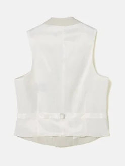 Silbon Formal Y Etiqueta·Chalecos-Chaleco chaque cuello redondo perla Gris