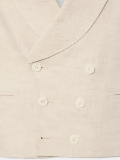 Silbon Formal Y Etiqueta·Chalecos-Chaleco chaque cuello redondo tierra Arena