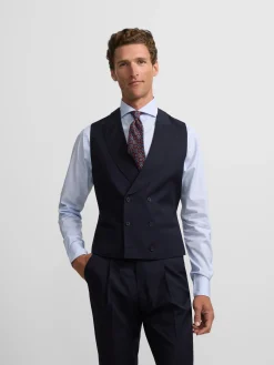 Silbon Formal Y Etiqueta·Chaqués Y Esmoquin|Formal Y Etiqueta·Chalecos-Chaleco chaque espiga azul marino Azul marino