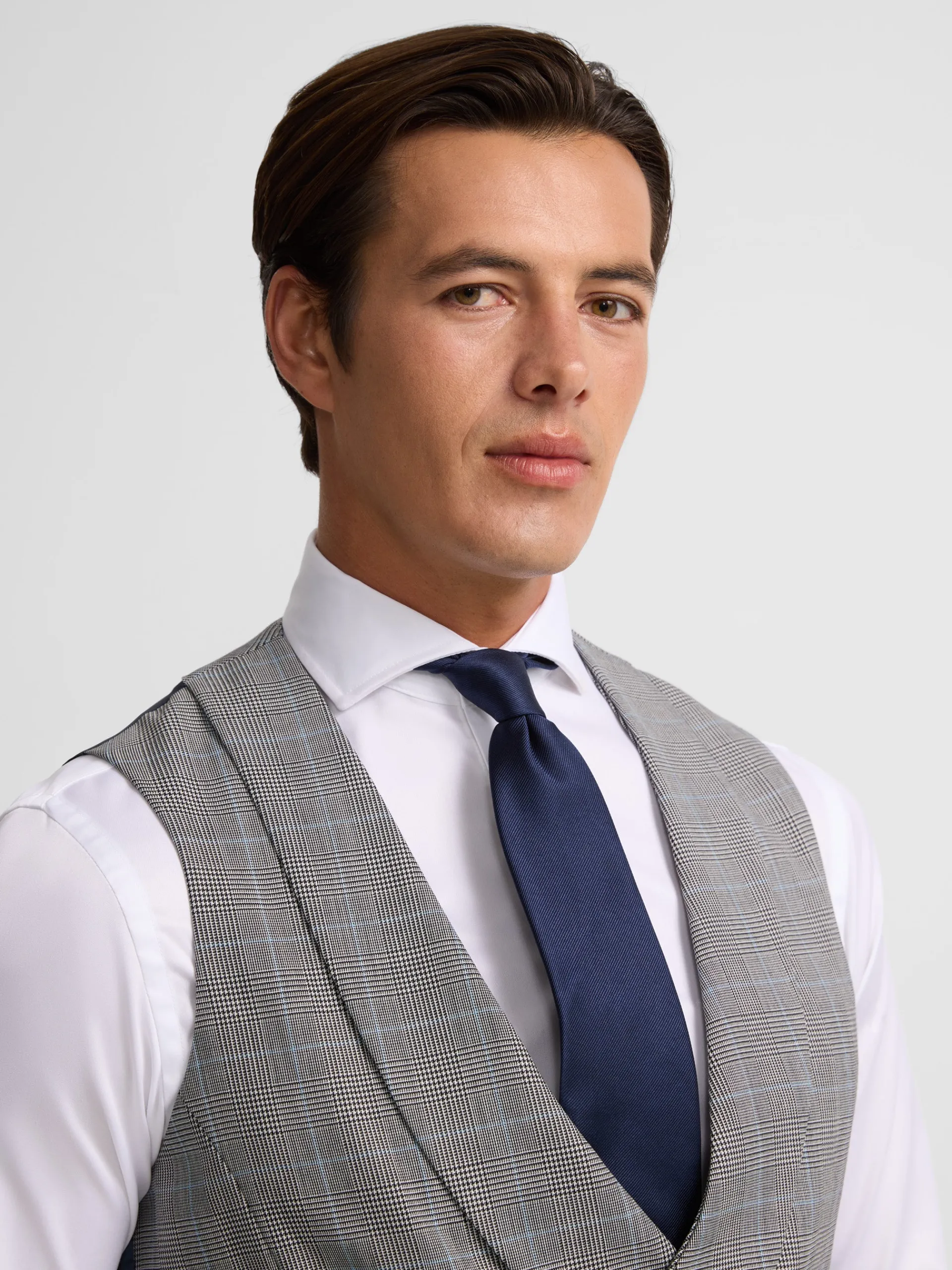 Silbon Formal Y Etiqueta·Chalecos-Chaleco chaque principe de gales Gris