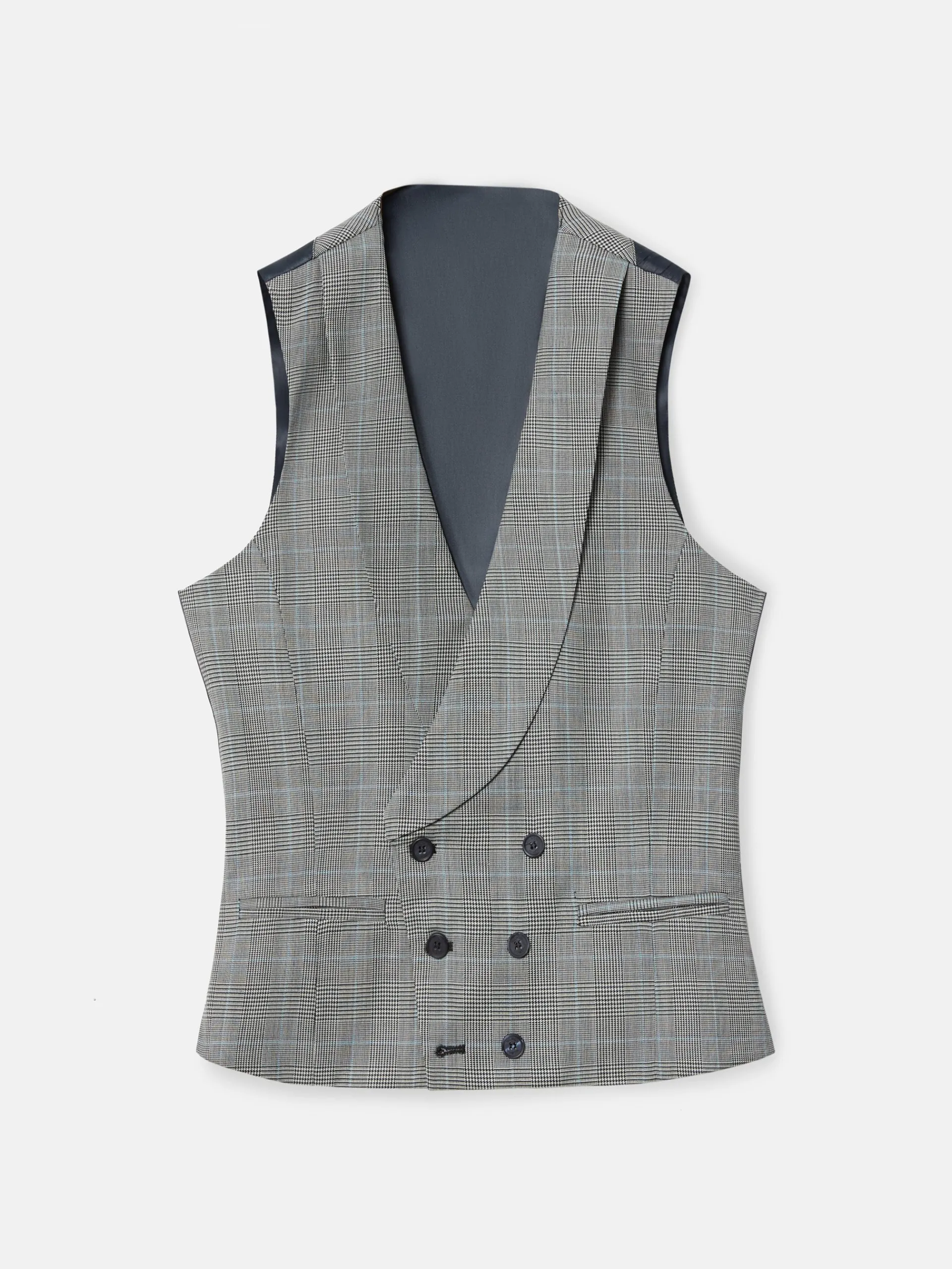 Silbon Formal Y Etiqueta·Chalecos-Chaleco chaque principe de gales Gris