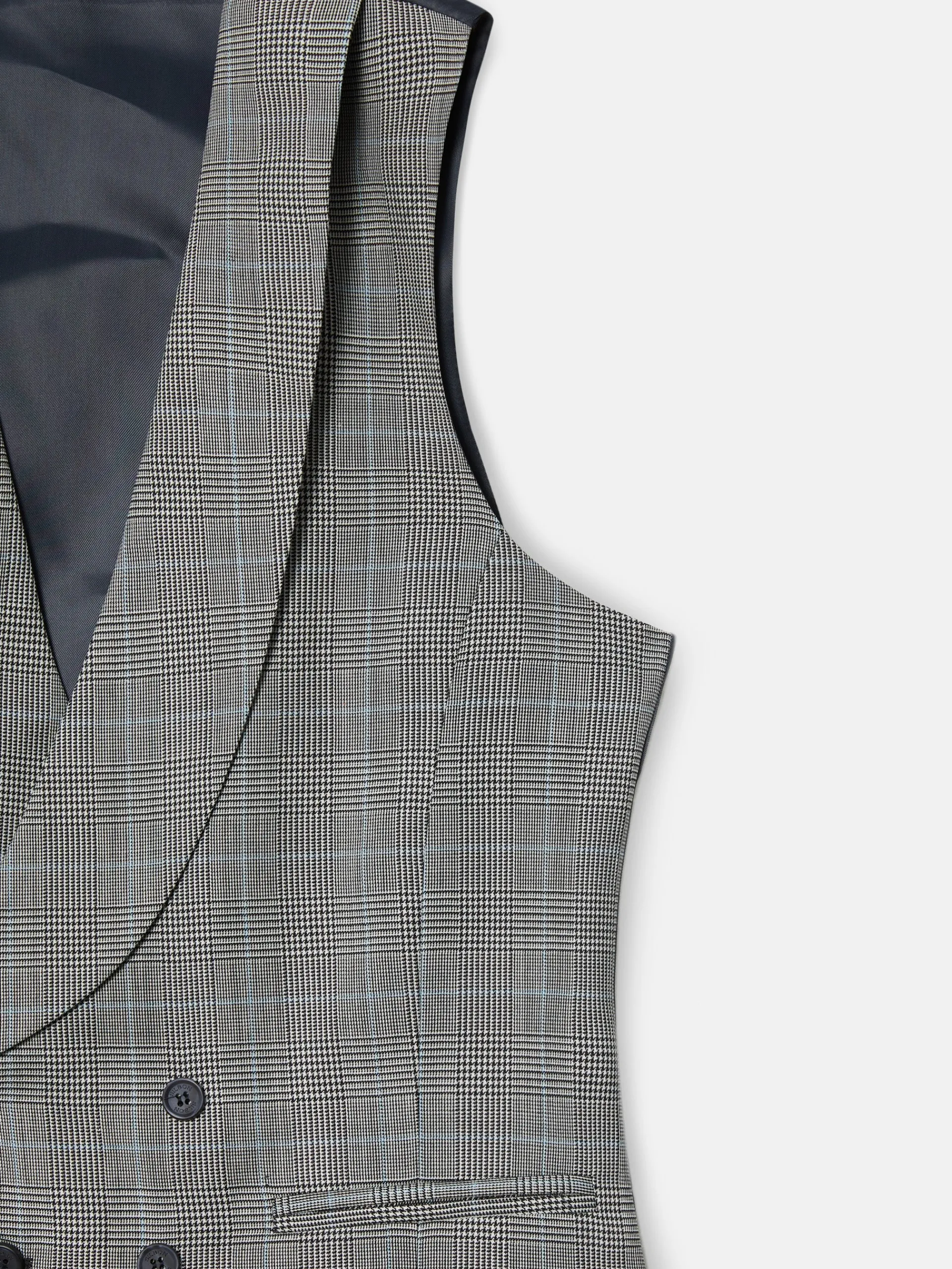 Silbon Formal Y Etiqueta·Chalecos-Chaleco chaque principe de gales Gris