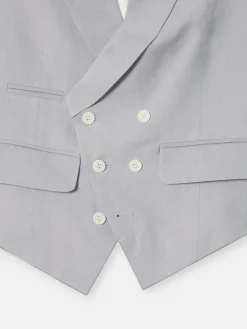 Silbon Formal Y Etiqueta·Chalecos-Chaleco chaque tailoring azul medio Azul&nbsp;medio