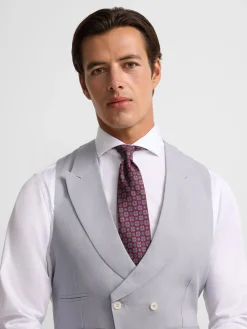 Silbon Formal Y Etiqueta·Chalecos-Chaleco chaque tailoring azul medio Azul&nbsp;medio