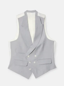 Silbon Formal Y Etiqueta·Chalecos-Chaleco chaque tailoring azul medio Azul&nbsp;medio