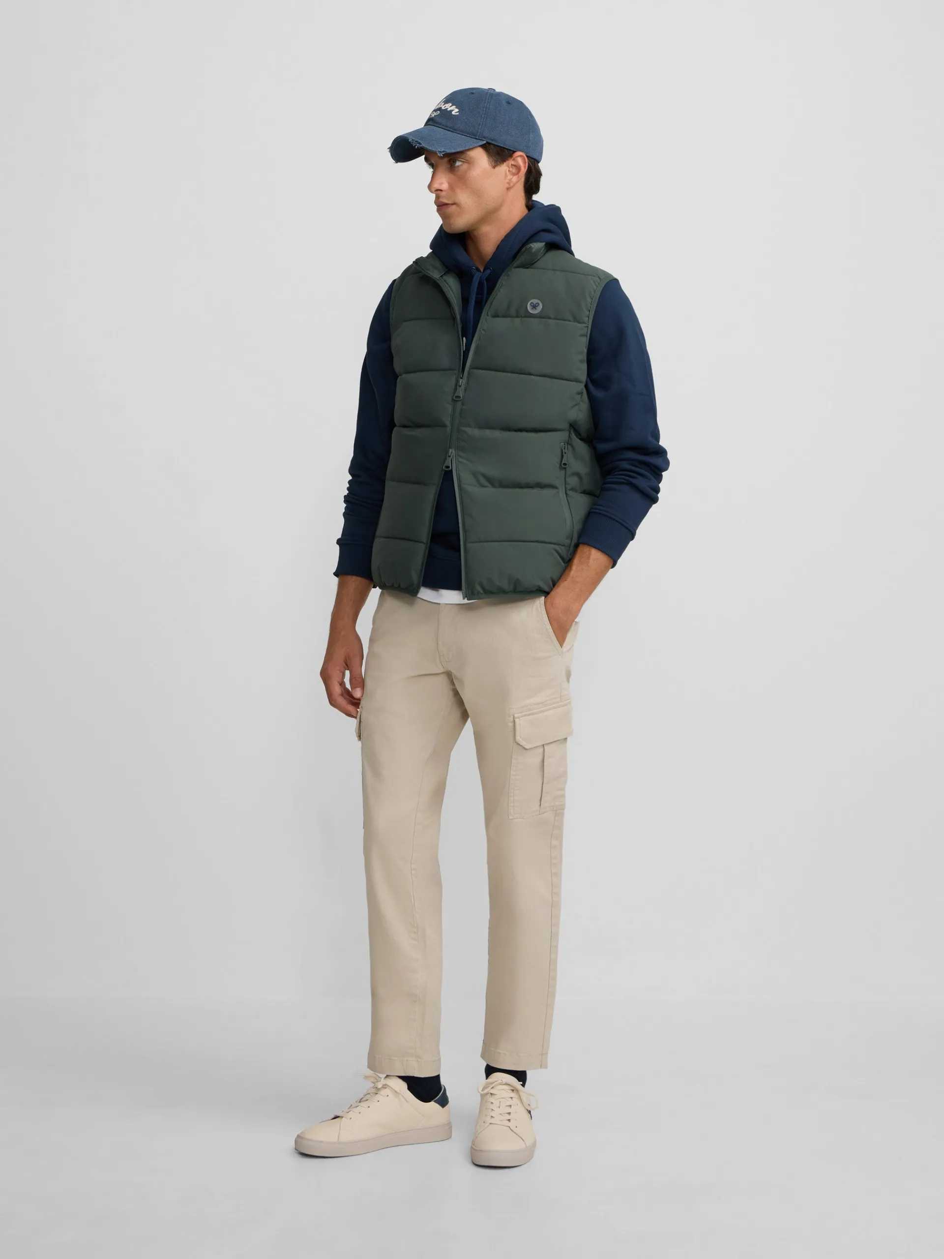 Silbon Smart Casual·Abrigos Y Cazadoras-Chaleco clasico tecnico Verde