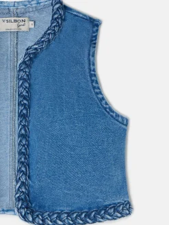 Silbon Exterior Y Punto-Chaleco girl trenza Denim