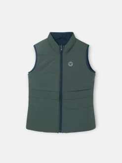 Silbon Abrigos Y Exterior-Chaleco kids reversible verde marino Azul&nbsp;marino