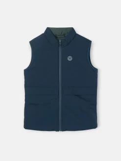 Silbon Abrigos Y Exterior-Chaleco kids reversible verde marino Azul&nbsp;marino