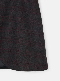 Silbon Trajes|Chalecos-Chaleco largo cuadros grises y burdeos Grises&nbsp;y&nbsp;burdeos