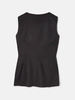 Silbon Trajes|Chalecos-Chaleco largo cuadros grises y burdeos Grises&nbsp;y&nbsp;burdeos