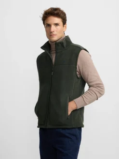 Silbon Smart Casual·Abrigos Y Cazadoras-Chaleco polar clasico Verde