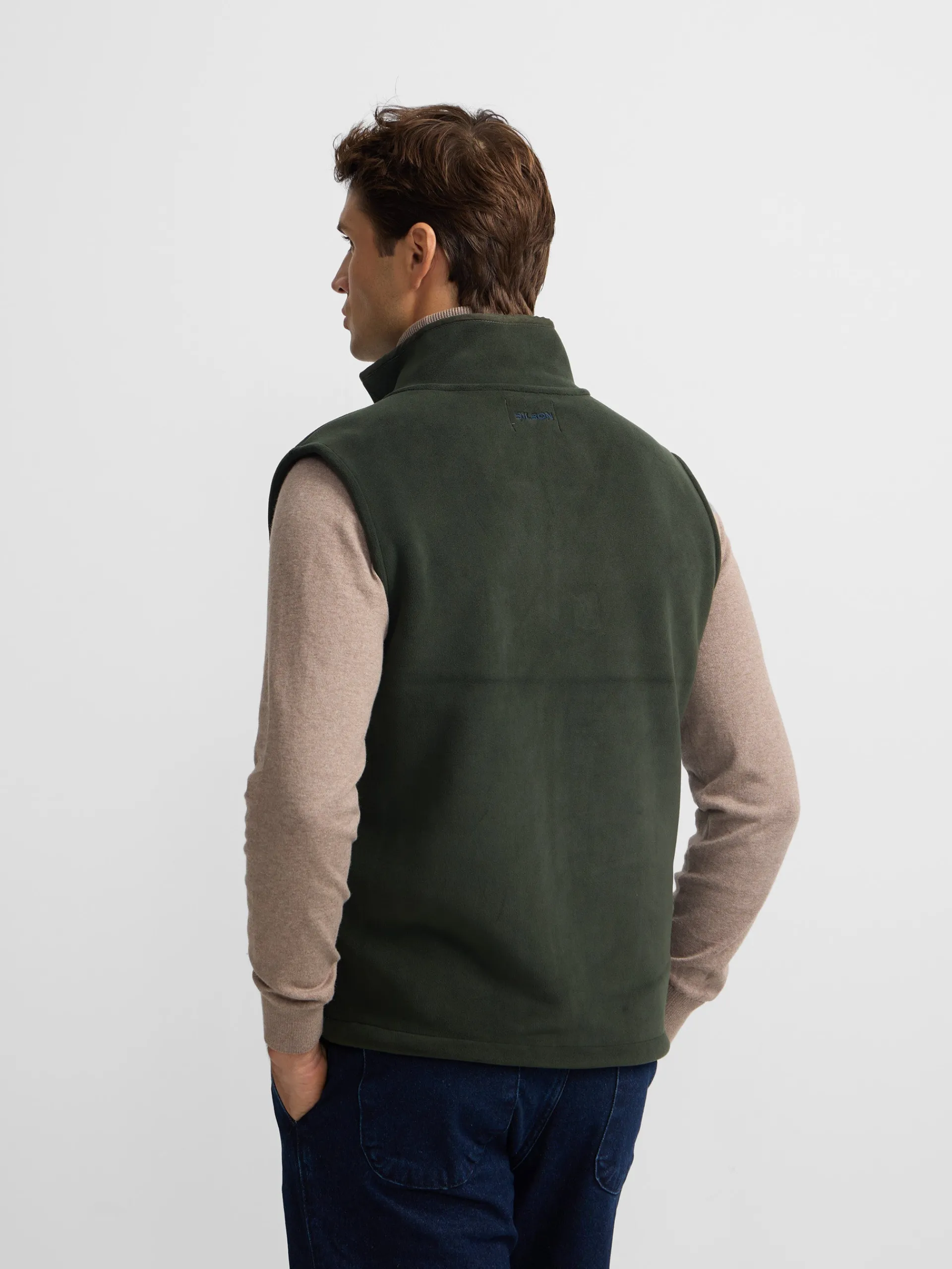 Silbon Smart Casual·Abrigos Y Cazadoras-Chaleco polar clasico Verde