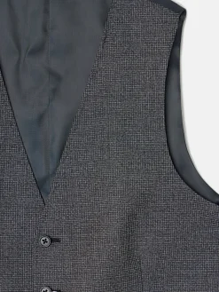 Silbon Formal Y Etiqueta·Trajes|Formal Y Etiqueta·Chalecos-Chaleco recto traje pata de gallo Gris