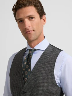 Silbon Formal Y Etiqueta·Trajes|Formal Y Etiqueta·Chalecos-Chaleco recto traje pata de gallo Gris