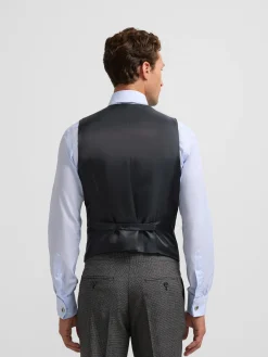 Silbon Formal Y Etiqueta·Trajes|Formal Y Etiqueta·Chalecos-Chaleco recto traje pata de gallo Gris