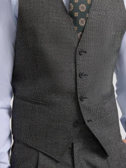 Silbon Formal Y Etiqueta·Trajes|Formal Y Etiqueta·Chalecos-Chaleco recto traje pata de gallo Gris