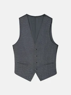 Silbon Formal Y Etiqueta·Trajes|Formal Y Etiqueta·Chalecos-Chaleco recto traje pata de gallo Gris