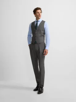Silbon Formal Y Etiqueta·Trajes|Formal Y Etiqueta·Chalecos-Chaleco recto traje principe de gales Gris