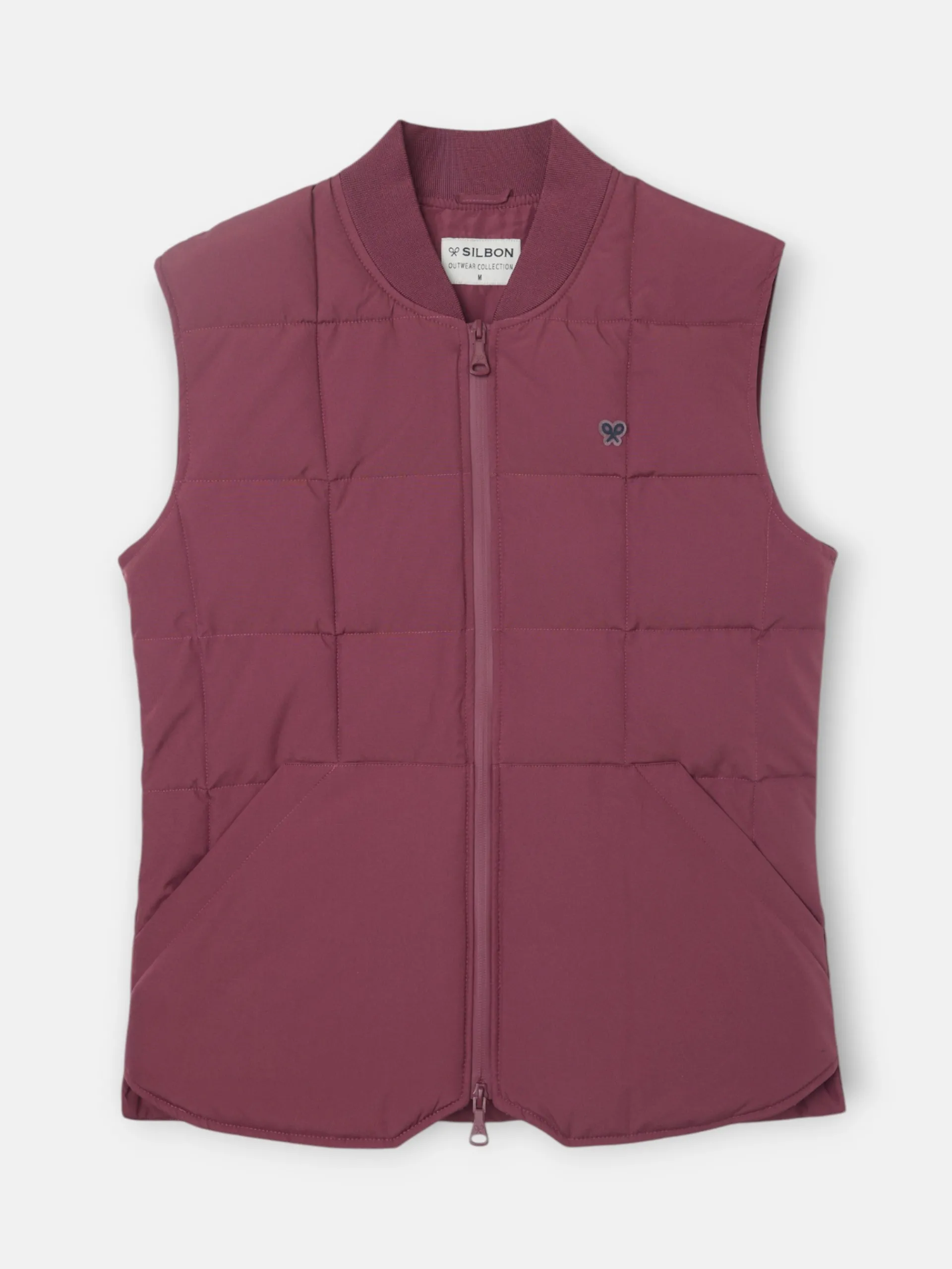 Silbon Smart Casual·Abrigos Y Cazadoras-Chaleco tecnico cuadros Burdeos