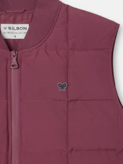 Silbon Smart Casual·Abrigos Y Cazadoras-Chaleco tecnico cuadros Burdeos