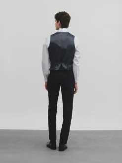 Silbon Formal Y Etiqueta·Chalecos-Chaleco traje raya diplomatica azul marino Azul marino