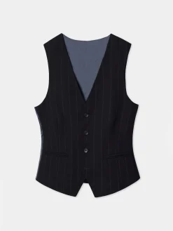 Silbon Formal Y Etiqueta·Chalecos-Chaleco traje raya diplomatica azul marino Azul marino
