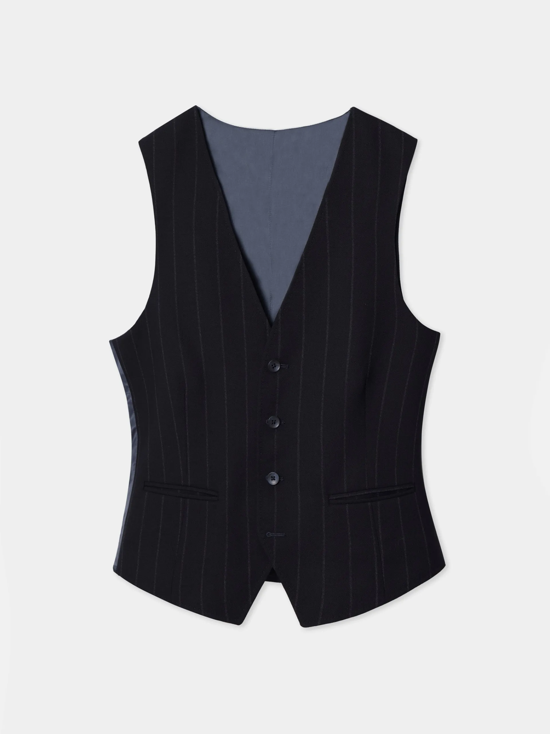 Silbon Formal Y Etiqueta·Chalecos-Chaleco traje raya diplomatica azul marino Azul marino