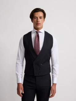 Silbon Formal Y Etiqueta·Chalecos|Formal Y Etiqueta·Chaqués Y Esmoquin-Chaleco vestir stretch cuello redondo azul marino Azul marino