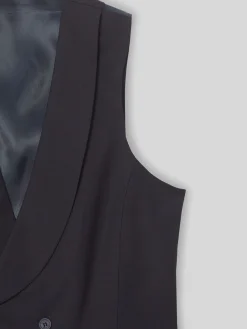 Silbon Formal Y Etiqueta·Chalecos|Formal Y Etiqueta·Chaqués Y Esmoquin-Chaleco vestir stretch cuello redondo azul marino Azul&nbsp;marino