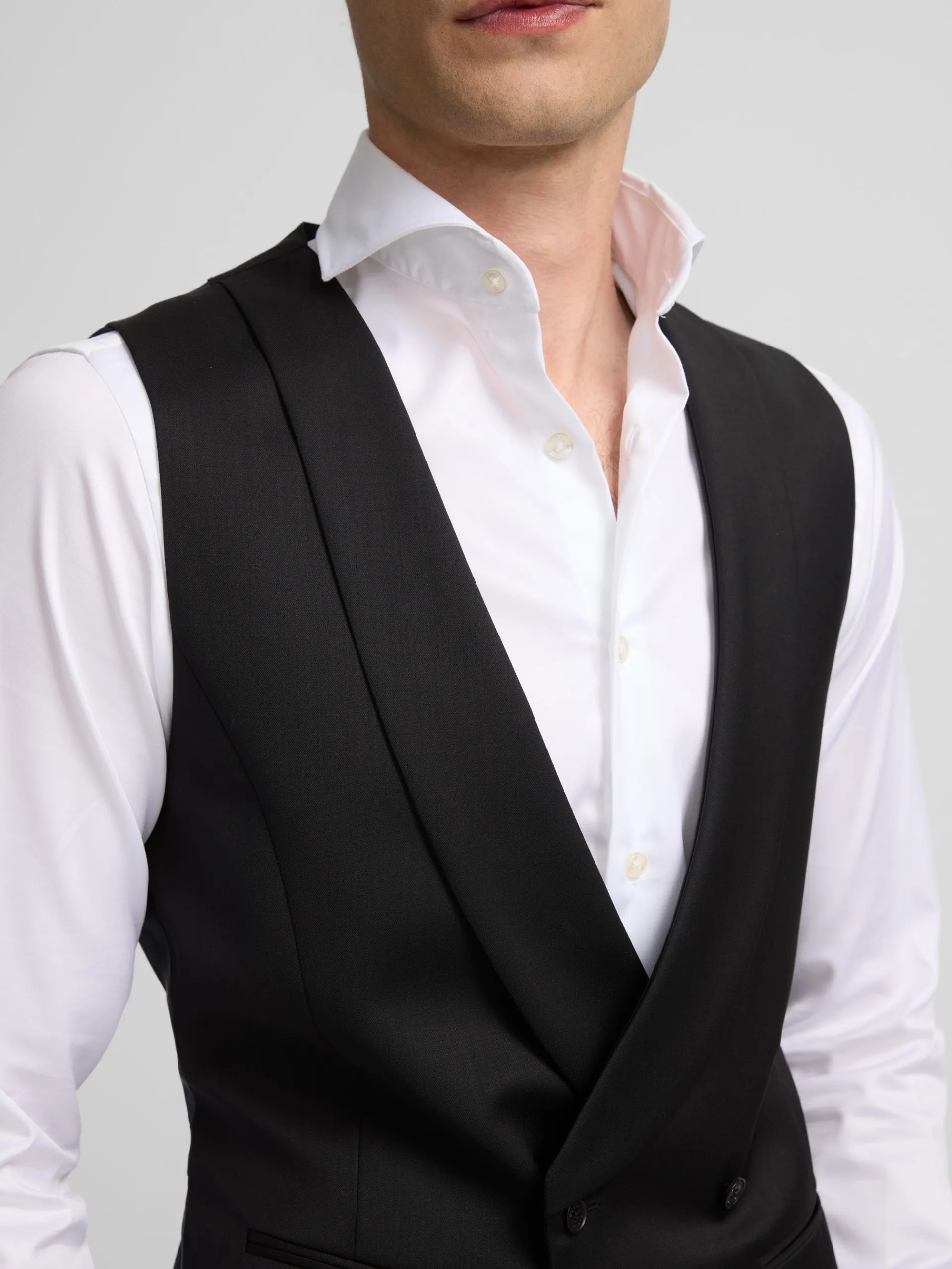 Silbon Formal Y Etiqueta·Chalecos-Chaleco vestir stretch cuello redondo Negro