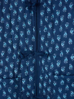 Silbon Exterior Y Punto-Chaqueta girl acolchada lazos estampado Azul