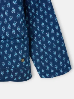 Silbon Exterior Y Punto-Chaqueta girl acolchada lazos estampado Azul