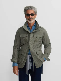 Silbon Smart Casual·Abrigos Y Cazadoras-Chaqueta militar parches dye Verde