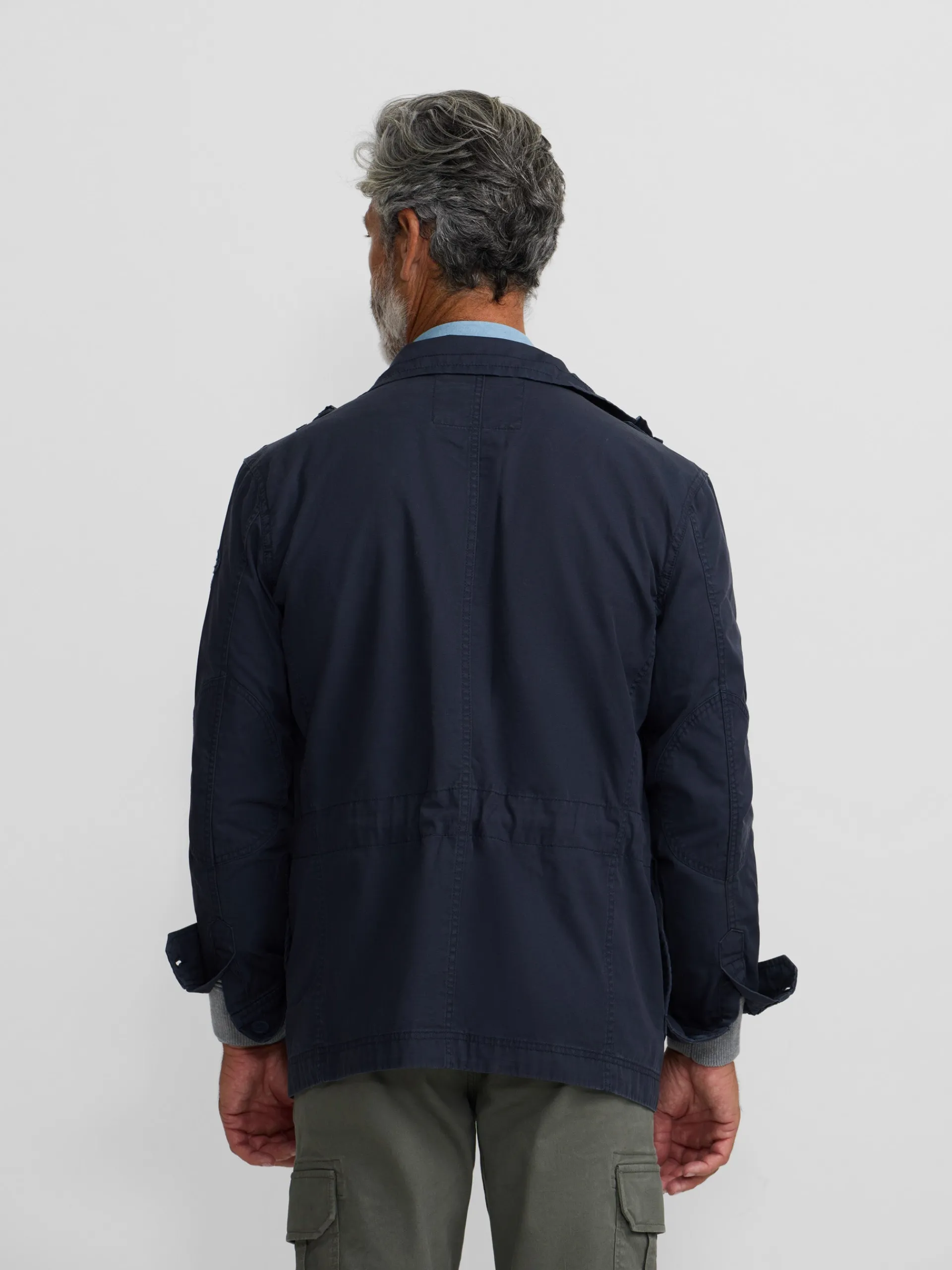 Silbon Smart Casual·Abrigos Y Cazadoras-Chaqueta militar parches dye azul marino Azul marino