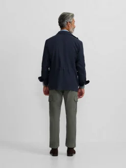 Silbon Smart Casual·Abrigos Y Cazadoras-Chaqueta militar parches dye azul marino Azul marino