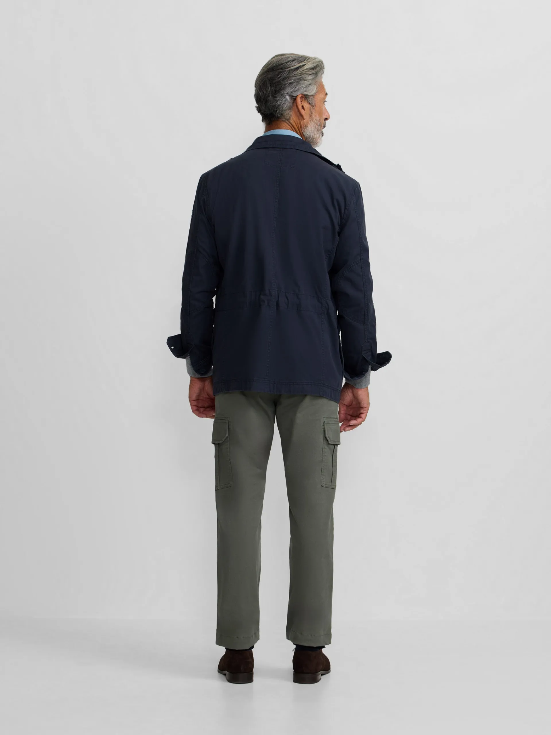 Silbon Smart Casual·Abrigos Y Cazadoras-Chaqueta militar parches dye azul marino Azul marino